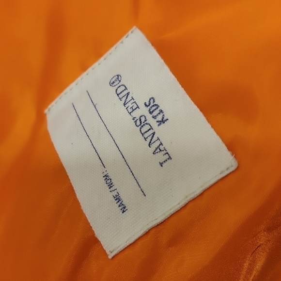 LANDS End Kids pink orange purple jacket coat with zip pockets size 14 - Picture 11 of 16